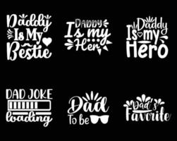 Dad Svg Typography T Shirt Bundle, Father Day T Shirt vector