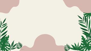 Vector tropical leaves abstract background.