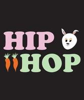 Hip Hop Easter Bunny SVG Sublimation Graphic vector