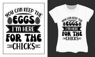 Easter day typography t-shirt design. vector