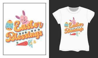 retro Pascua de Resurrección día svg camiseta diseño vector