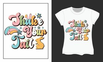 Retro Easter Day SVG T-shirt Design. vector
