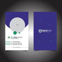 Vertical Medical Business Card Design Template vector