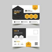 modern creative business construction marketing agency EDDM postcard template vector