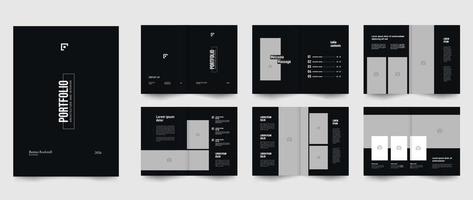 architecture portfolio design template, architectural portfolio layout design vector