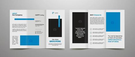 trifold business brochure design Layout template vector