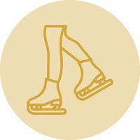 Figure Skating Vector Icon Design