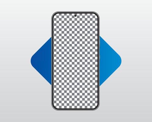 Realistic Smartphone transparent screen, phone mockup. Template for infographics or presentation UI design interface