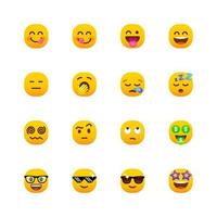 Rounded Emoji Icons Set2 vector