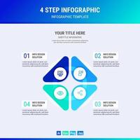 Infografía de 4 pasos vector