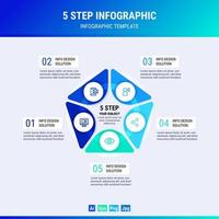 Infografía de 5 pasos vector