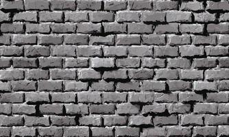 Black brick wall pattern texture vector background. closeup brick wall surface