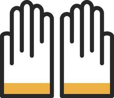 Hand Gloves Vector Icon Design