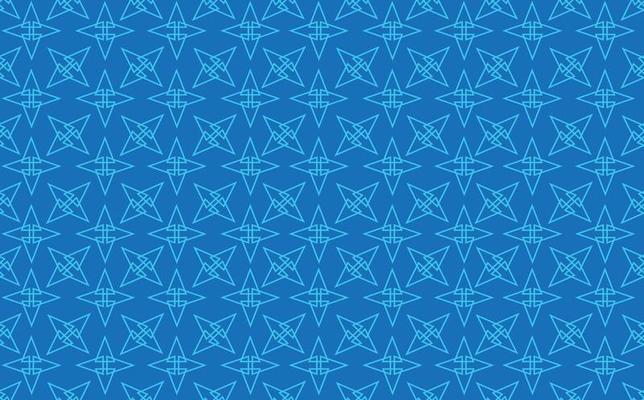 Blue colored intertwined triangles vector pattern. Abstract flower pattern. Suitable for brand, company, and fabric.