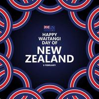 Waitangi Day of New Zealand celebration vector template.