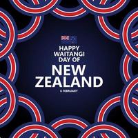 Waitangi Day of New Zealand celebration vector template.