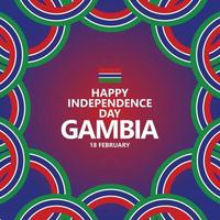 Gambia independence day vector template. African country public holiday.