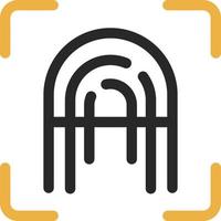 Fingerprint Scan Vector Icon Design