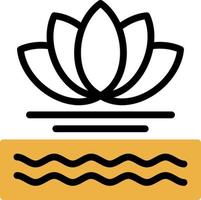 Water Lily Vector Icon Design