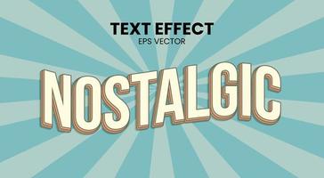 Nostalgic Retro Text Effect vector