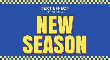 New Season Text Effect. Classic Retro Text Effect vector