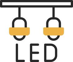 Led Lamp Vector Icon Design
