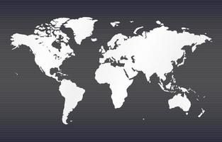 World Map in Black and White vector