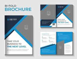 Vector corporate company profile business bifold brochure and cover layout concept design