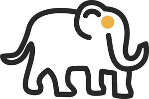 diseño de icono de vector de mamut