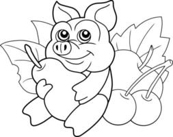 cute little pig vector