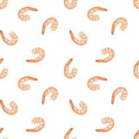 Cooked shrimp tails pattern vector