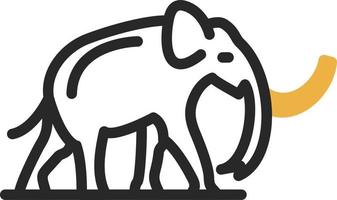 diseño de icono de vector de mamut