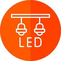 Led Lamp Vector Icon Design