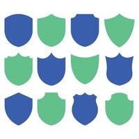 Set Of Flat Shields vector