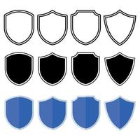 Set Of Multiple Style Shields vector