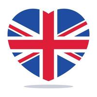 Heart Shape British Flag vector