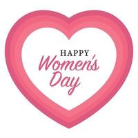 Happy Womens Day Heart vector