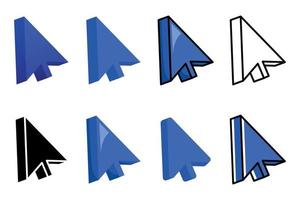 Set Of Six Different Style Cursors vector