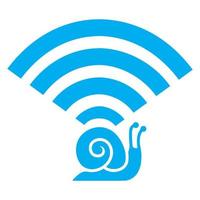 snail and slow internet vector