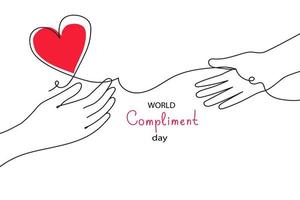 People exchange positive emotions and messages, compliment day vector