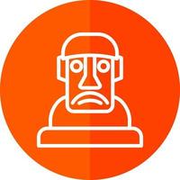 Travel moai head icon simple style Royalty Free Vector Image