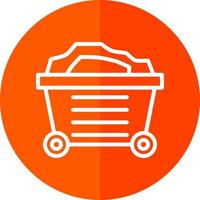 Mining Cart Vector Icon Design