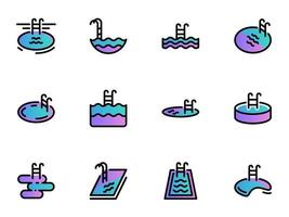 Flat illustration on a theme swimming pool vector