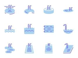 Flat illustration on a theme swimming pool vector