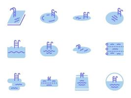 Flat illustration on a theme swimming pool vector