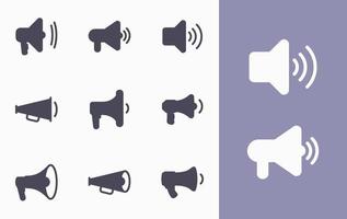Simple vector icon on a theme megaphone