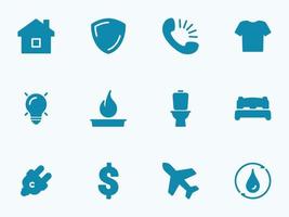 Simple vector icon on a theme basic human needs