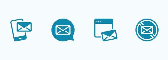 Simple vector icon on a theme email, newsletter