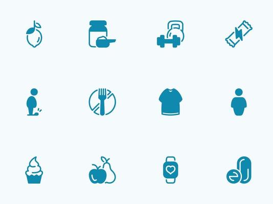 Simple vector icon on a theme obesity and obesity prevention