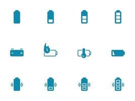 Simple vector icon on a theme battery charging, wireless technology